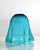 Vintage Turquoise Glass Vase realized in 1970s. Good condition.