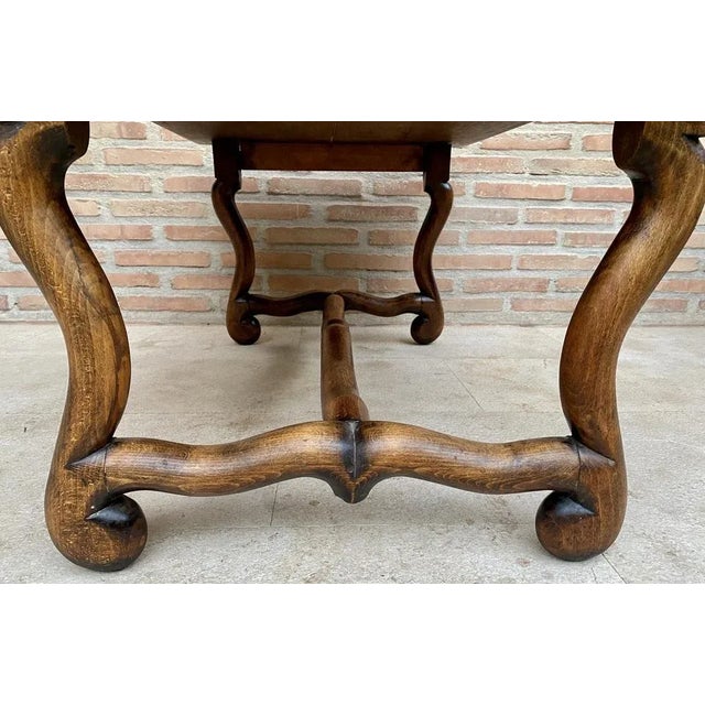 Brown Early 20th Century French Country Oak Side Table, 1940s For Sale - Image 8 of 11