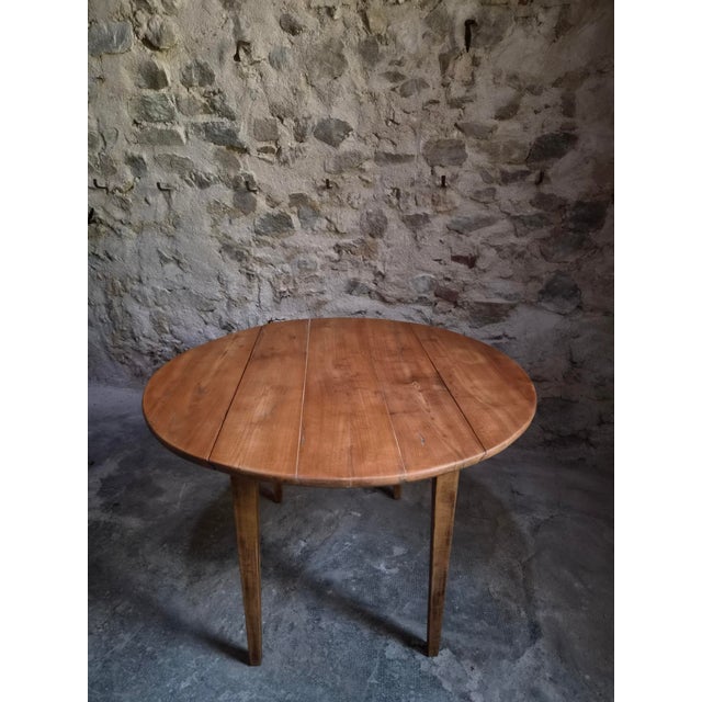 Antique French Rustic Cherrywood Drop-Leaf Table, 1900s For Sale - Image 17 of 17