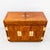Brown Vintage Mid Century Henredon Campaign Style Bar Cabinet With Brass Accents For Sale - Image 8 of 12