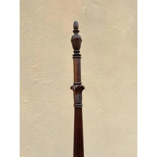 Henredon Henredon Georgian Chippendale Mahogany Queen Size Tall Carved Finial Poster Bed For Sale - Image 4 of 17