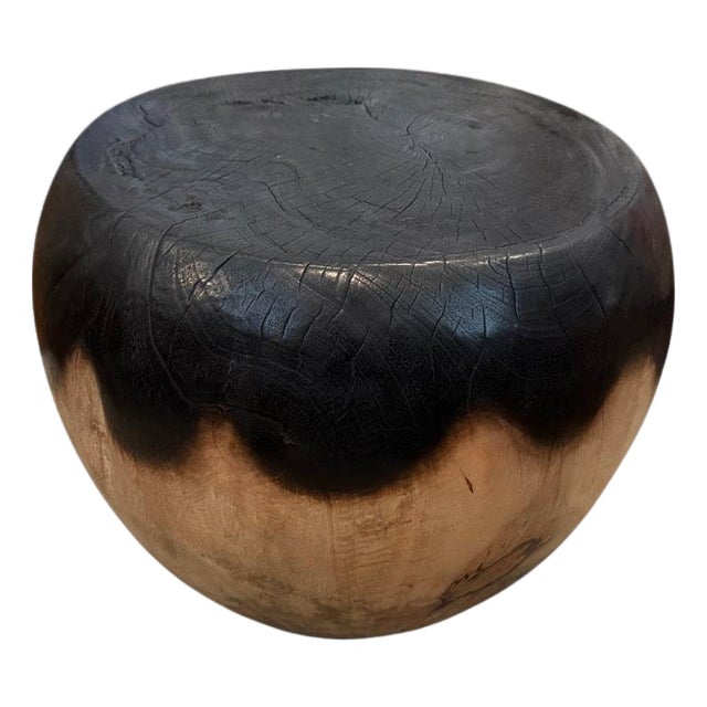 Andrianna Shamaris Drum Shape Two Tone Side Table For Sale