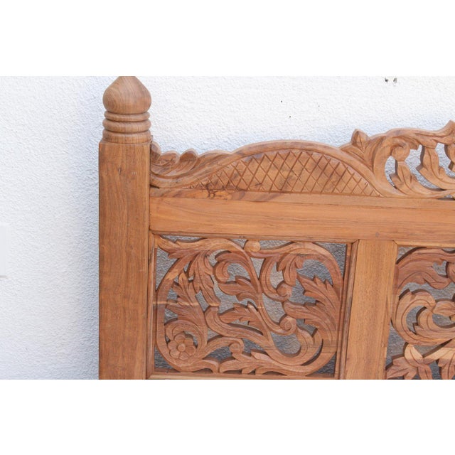 Finely Carved Bali Lounge Daybed Sofa For Sale - Image 9 of 11