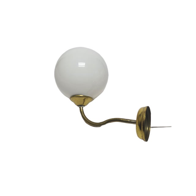 1950s Art Deco Metal Wall Lamp, Poland, 1950s For Sale - Image 5 of 5