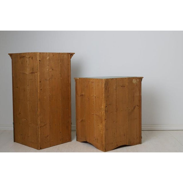 Antique Gustavian Pine Corner Cabinet, Sweden, 1820 For Sale - Image 10 of 11
