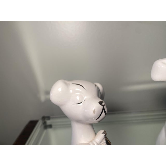 Mid 20th Century Pair of Mid 20th Century Art Deco Ceramic Dog Figurines For Sale - Image 5 of 8