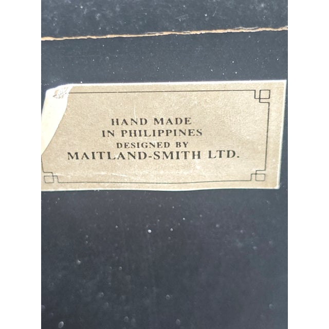 Maitland - Smith Pair of Maitland-Smith Leather-Clad Nightstands – Fully Wrapped Interior & Exterior For Sale - Image 4 of 4