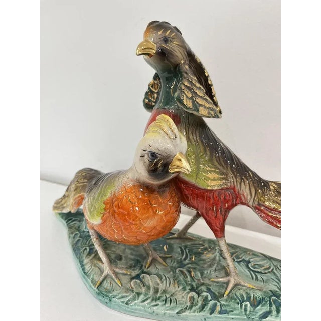 Large Ceramic Pheasant Figure, Italy, 1950s For Sale - Image 6 of 7