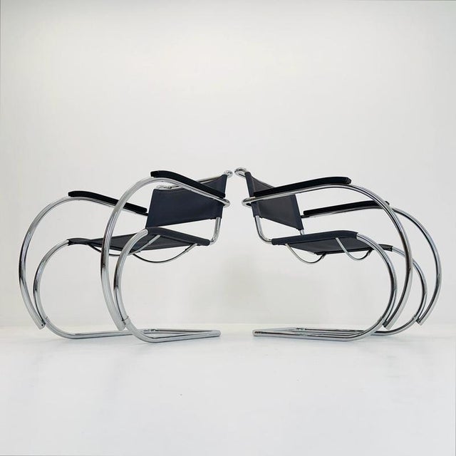 Metal S533 MR20 Chair by Ludwig Mies Van Der Rohe for Thonet, 1980s For Sale - Image 7 of 18