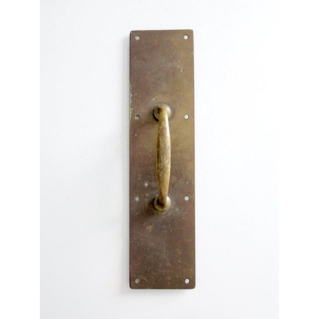 Mid 20th Century Vintage Industrial Brass Door Handle For Sale - Image 5 of 8