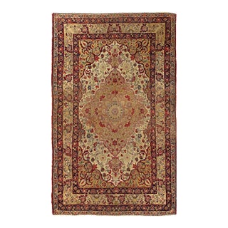 Persian Antique Fine Hand Knotted Lavar Kermanshah Rug 4' X 6'3'' For Sale