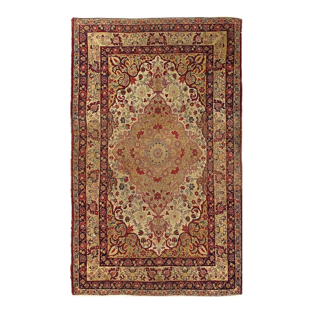 Persian Antique Fine Hand Knotted Lavar Kermanshah Rug 4' X 6'3'' For Sale