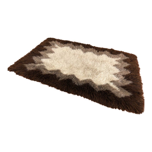 Mid Century Karamichos Flokati Sheep's Wool Rug Chairish