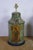 Late 20th Century Chinese Chinoiserie Green Gilt Toleware Tea Canister Caddy Banquet Lamps - a Pair For Sale - Image 4 of 18