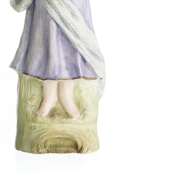 Porcelain Fishing Couple, 19th Century, Set of 2 For Sale - Image 5 of 6