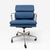 Mid-Century Modern Herman Miller Eames Aluminum Group Soft Pad Management Chair - Blue Leather For Sale - Image 3 of 10