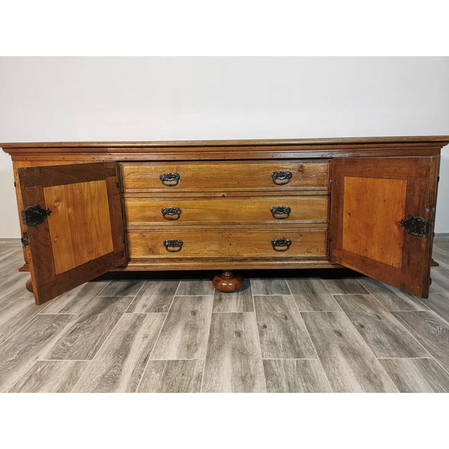 Wood Baroque Sideboard in Wood For Sale - Image 7 of 18