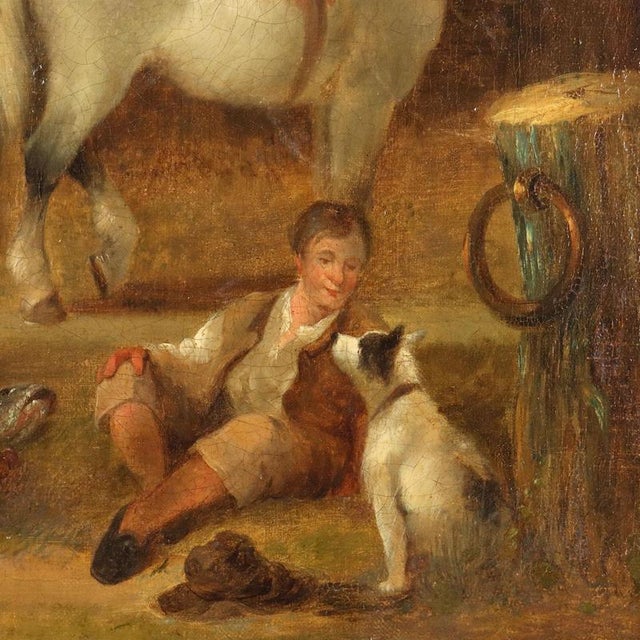 Textile Fish Seller, Oil on Canvas, Framed For Sale - Image 7 of 12