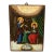19th Century Greek Orthodox Annunciation Archangel Gabriel and Virgin Mary Icon Painting on Wood Block For Sale