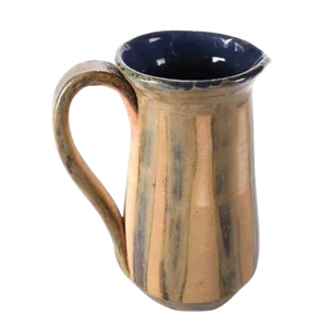 Mid-Century Modern Hand-Thrown and Glazed Studio Pottery Pitcher