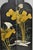 Wood Decorator Chinoiserie Black Lacquer Oriental Painted 4 Panel Room Divider Screen For Sale - Image 7 of 16