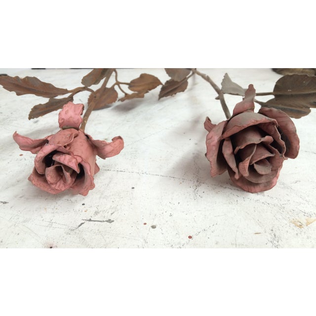 Antique Gilded Iron Roses For Sale - Image 4 of 8