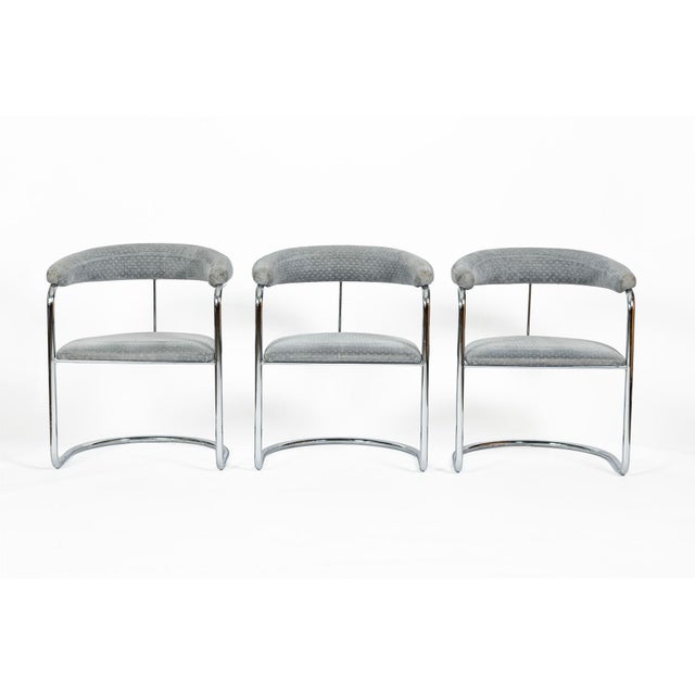 Set of 6 Mid-Century Modern Ss33 Chrome Dining Chairs by Anton Lorenz for Thonet, 1970s For Sale - Image 9 of 18