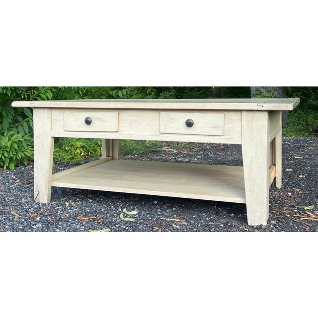 Farmhouse Broyhill Attic Heirlooms Farmhouse Coffee Table For Sale - Image 3 of 12