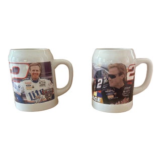 Rusty Wallace Nascar Beer Mugs — A Pair For Sale