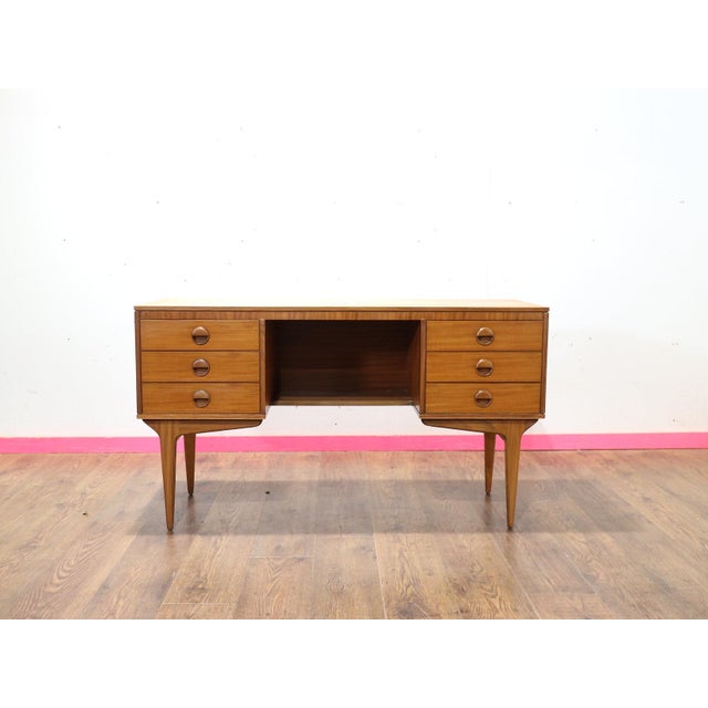1960s Mid Century Modern Vintage Teak Vanity Desk by Butilux For Sale - Image 11 of 15