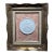 Vintage Italian Medallion Souvenir of Grand Tour Framed on Fortuny Fabric. For Sale