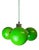 Space Age Green Glass and Chromed Pendant Light, 1970s For Sale