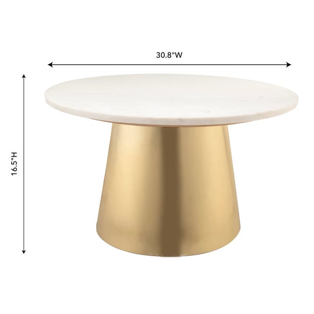 Bleeker Marble Cocktail Table For Sale - Image 4 of 6