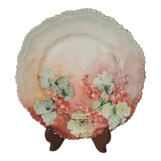 Antique German Bauer & Pfeiffer Hand-Painted Porcelain Collector Plate For Sale
