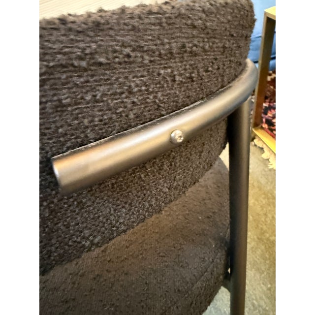 Metal Cb2 Inesse Boucle Dining Chairs, Set of Four For Sale - Image 7 of 12