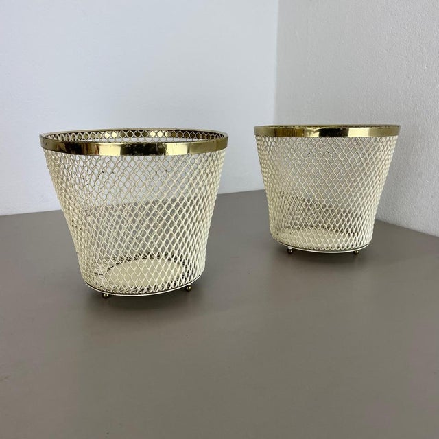 Flower Pots attributed to Mathieu Matégot, France, 1950, Set of 2 For Sale - Image 3 of 18