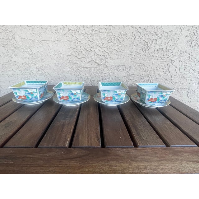 Here are a beautiful set of 5 with original boxes from Japan. Love the plates and matching bowls. Perfect for sushi, salad...