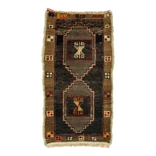Gray & Brown Mini Rug For Sale