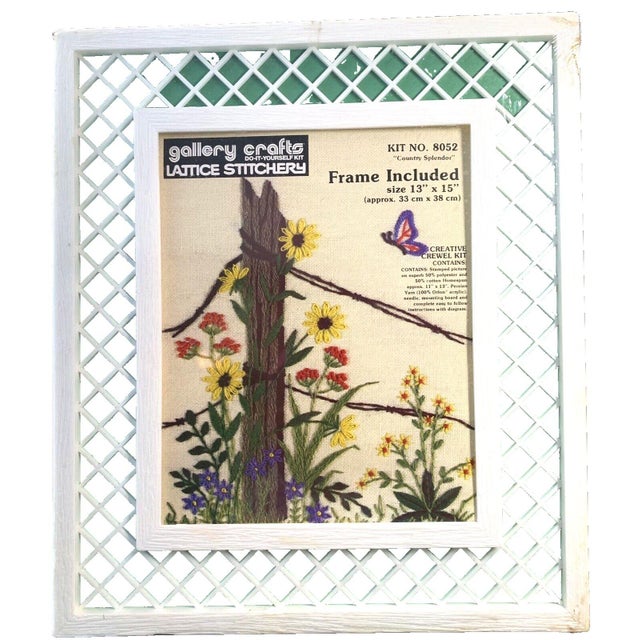 Gallery Crafts Kit No. 8052 Do-It-Yourself Kit Lattice Stitchery Frame Included 13"x15" * Brand: Gallery Crafts * Format:...