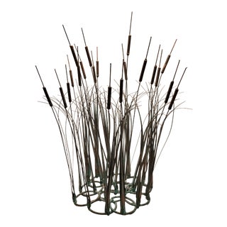 Late 20th Century Metal Cattail Sculpture by Max Howard For Sale