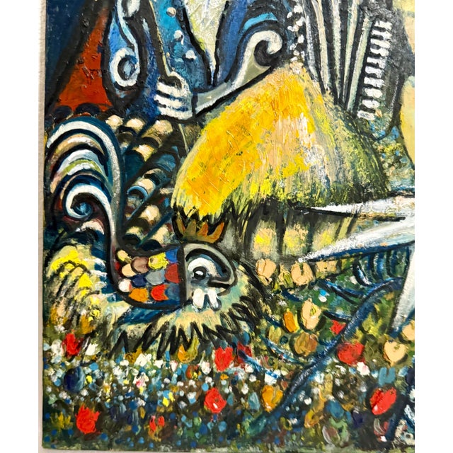 Ivo David, Italian American Surrealist Oil Painting Ivo David Trilogia Chromatic Surrealism, 1991 For Sale - Image 9 of 16