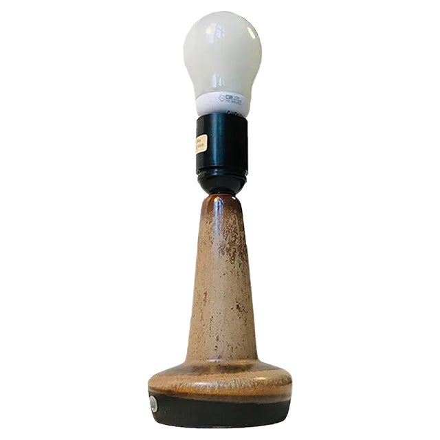 Mid-Century Fur Styled Glazed Ceramic Table Lamp from Søholm, 1970s For Sale