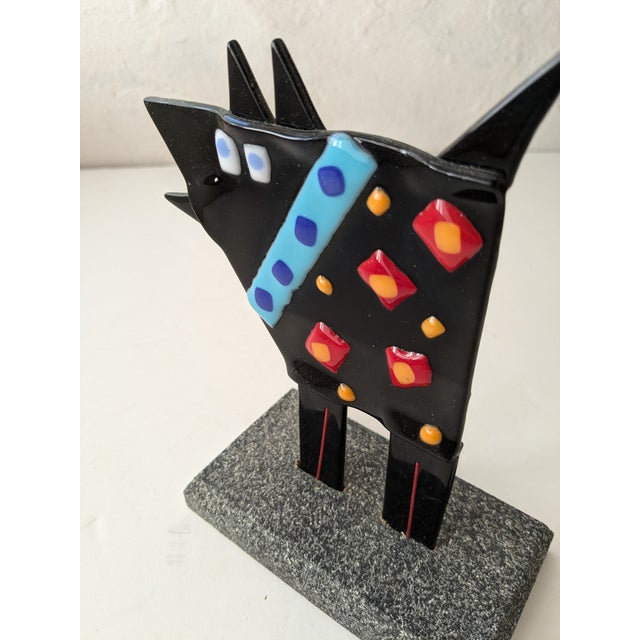 Mid 20th Century Memphis Style Fused Glass Cubist Dog For Sale In Atlanta - Image 6 of 12
