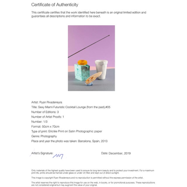 Miami Futuristic Cocktail Lounge N5 / Pastel Palette Limited Edition Print of 3 For Sale In Miami - Image 6 of 8