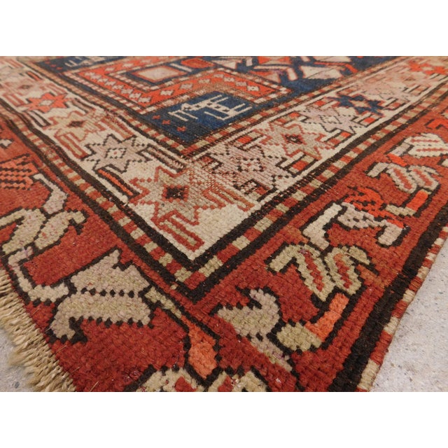 Textile Antique Caucasian Rug. 3'3"x 3'9" For Sale - Image 7 of 18