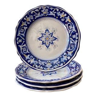 Antico Deruta Dinner Plate, Full Design - Set of 4 For Sale