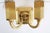 Cream French Neoclassical Brass Wall Lights, 1980s, Set of 2 For Sale - Image 8 of 10