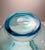 Vintage Mid-Century Modern Scandinavian Blue & Amber Hand Blown Glass Pitcher 8" For Sale In Los Angeles - Image 6 of 8