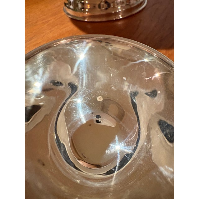 Vintage Mid Century Modern Silver Plate Pedestal Punch Bowl Set With 24 Cups - 25 pcs For Sale - Image 9 of 10