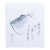 "Turbot Flatfish", Heisei Era Japanese Monochrome Watercolor Painting For Sale